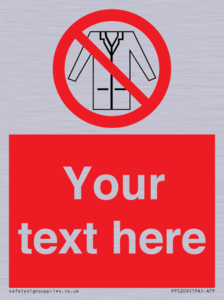 Custom No Lab Coats Sign